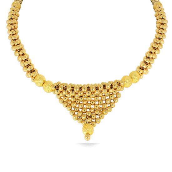 Candere by Kalyan Jewellers 22k, 916 Gold Metal Choker Tushi Necklace for Women (Yellow)