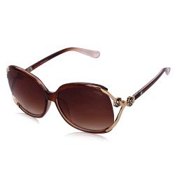 ROZIOR® Brown Women Sunglass with UV Protection Brown Lens with Brown Frame, MODEL: RSU9825C1