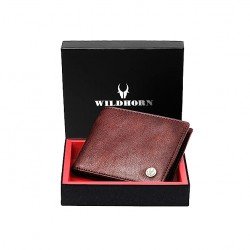 WildHorn Leather Wallet for Men I Ultra Strong Stitching I 6 Credit Card Slots I 2 Currency Compartments I 1 Coin Pocket
